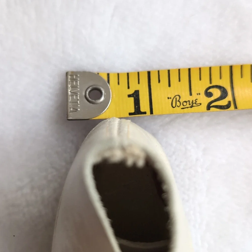 Antique White Leather Baby Shoes 4